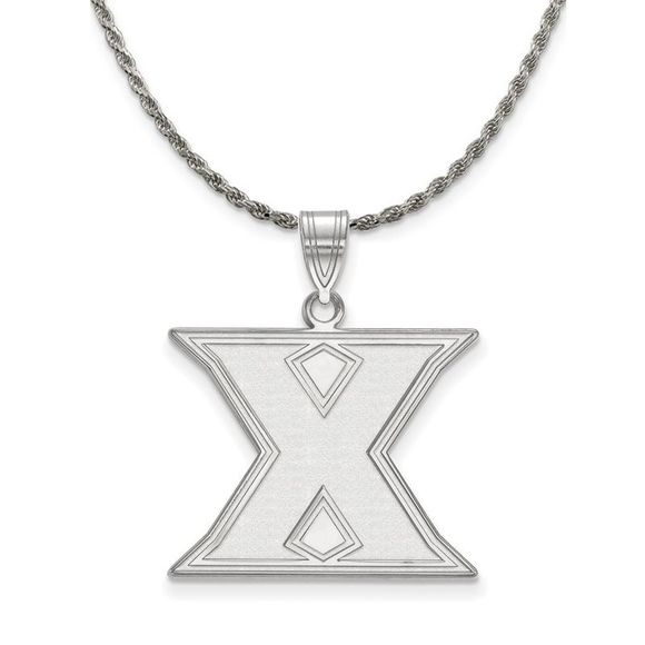 Sterling Silver Xavier U. Large Initial X Necklace - 26 Inch - Picture 1 of 7